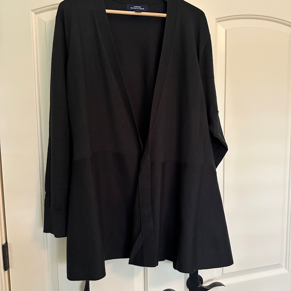 Lands' End Black Cardigan - 3x